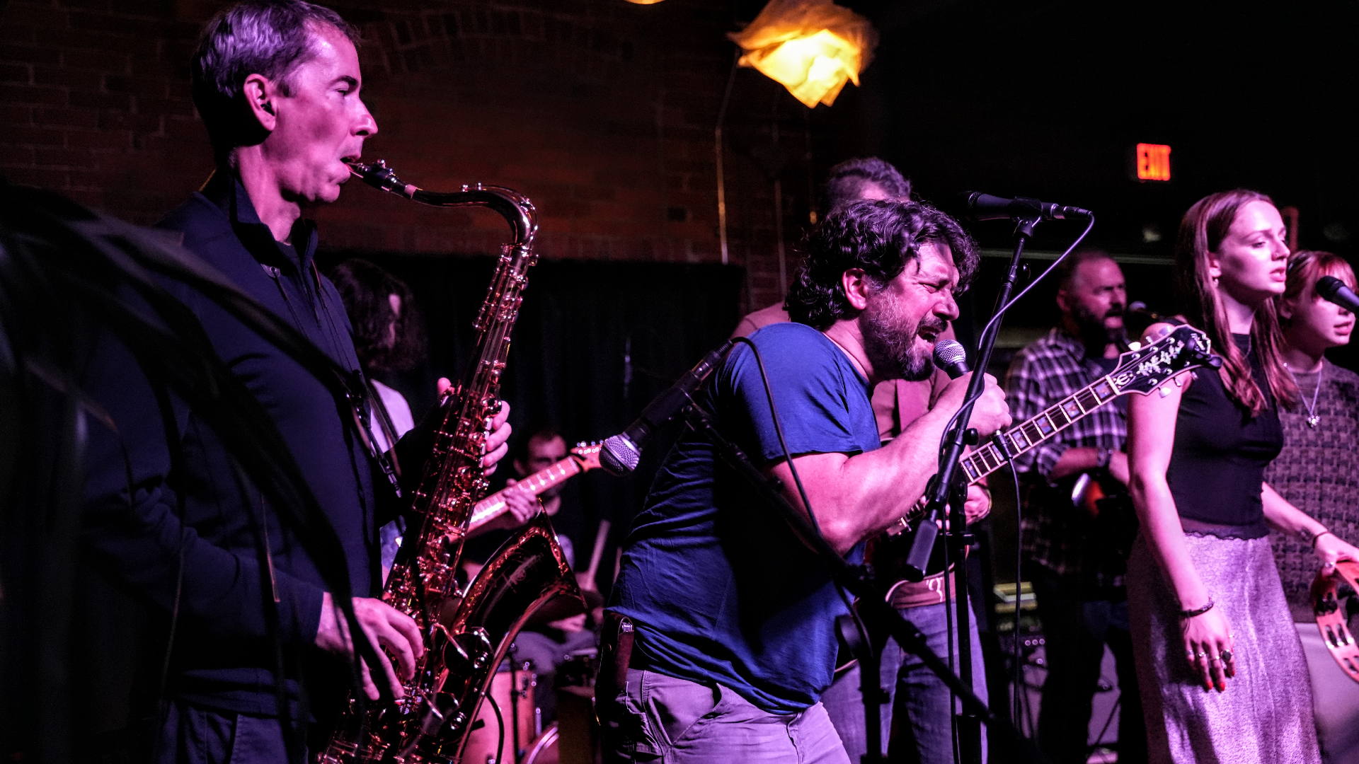 Sax and vocals up front